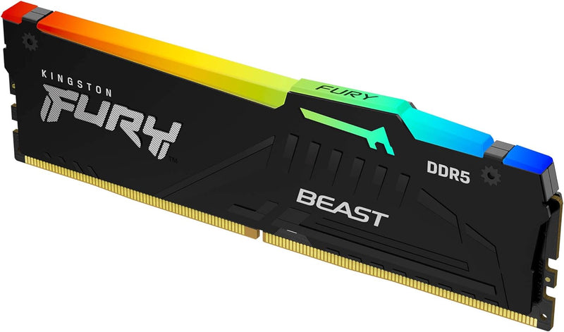 Kingston Fury Beast DDR5 RGB 16GB 5200MT/s DDR5 CL40 DIMM Desktop Gaming Speicher Einzelnes Modul -