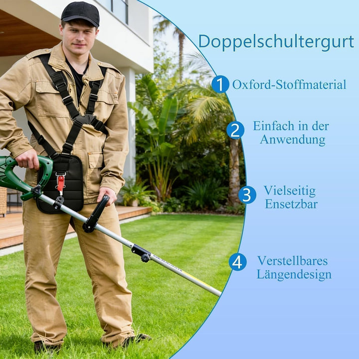 Professioneller Schultergurt für Motorsense und Trimmer,Universalgurt mit doppelter Schulter für Ras