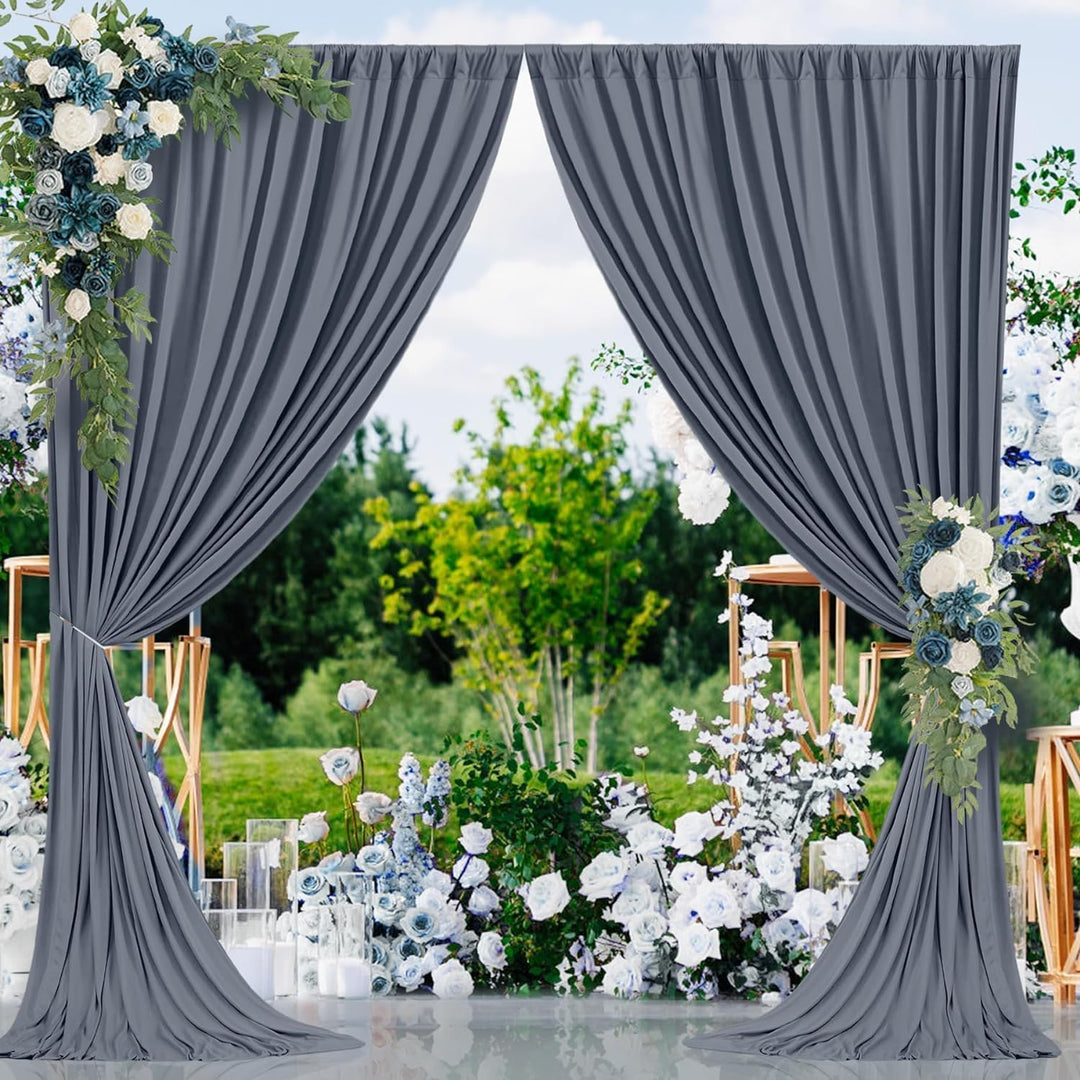 3x3 m Anthrazit Vorhang für Kulissen, Party-Hintergrund Vorhang Anthrazit Hochzeit Hintergrund, Poly