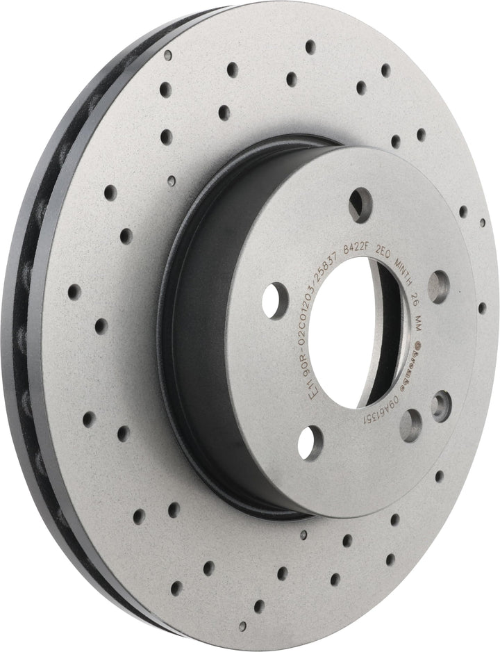 Brembo 09.A613.51 Vordere Bremsscheibe mit UV Lackierung, Anzahl 2 Single, Single