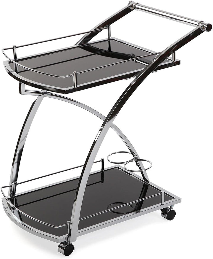 Versa Driana Wagen für Küche, Wohnzimmer oder Esszimmer, moderne Servierwagen, Massnahmen (H x L x B