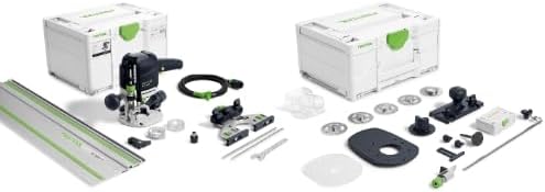 Festool Oberfräse OF 1010 REBQ-FS-Set (mit Seitenanschlag, Lichtmodul, Spannzange, Gabelschlüssel, p