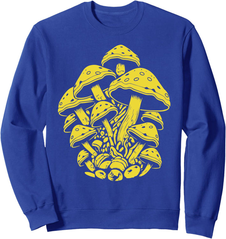 Simple Minimalist Mushroom Hunter Mycology Graphic Sweatshirt
