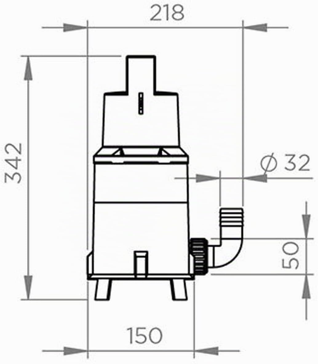 SFA - Sanisub ZPK 40 A - Tragbare Tauchpumpe 5 m - Für Klarwasser & Grauwasser - Automatisch - Schwe
