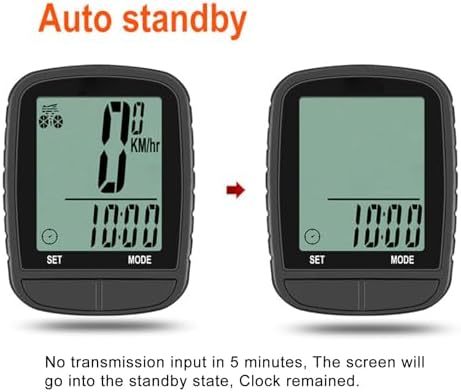 Denash Fahrradcomputer, Kabelloser Fahrrad-Tachometer mit 24 Funktionen, Automatischer Sleep-Wake-Up