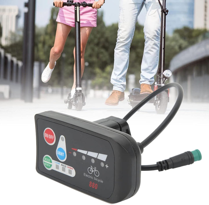 BuyWeek Elektrofahrrad LED Display, E-Bike LED Display Bedienfeld Wasserdichter 5P Anschluss Elektro