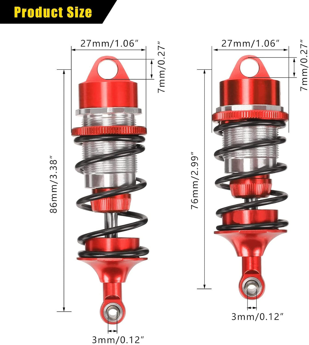 RCAWD arrma Shock Set,rc Stossdämpfer Set für 1/7 Arrma Felony Infraction Limitless 6S BLX Upgrade-T