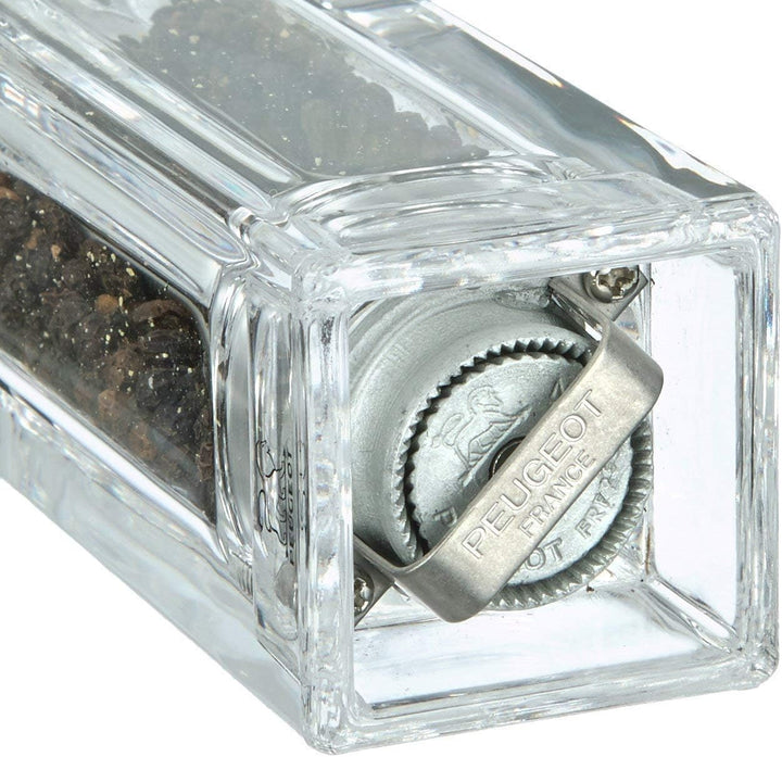 Peugeot 860501 Pontarlier Kombo Pfeffermühle mit integriertem Salzstreuer Acryl, 6,2 x 6,2 x 15 cm,