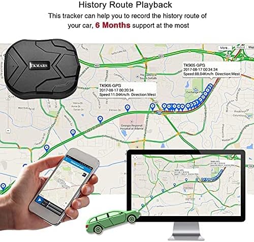 TKMARS Auto GPS Tracker GPS für Auto 160 Tage Standby-Zeit, Starker Magnetismus, Wasserdicht, mit Ko