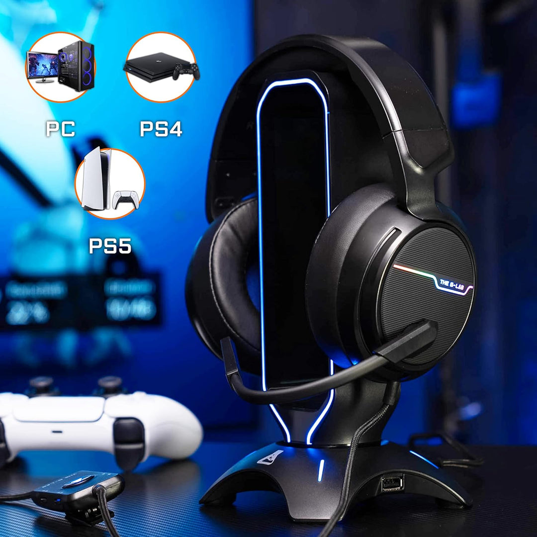 The G-LAB Korp Thallium Gaming-Kopfhörer, USB, 7.1, Digital Surround - Headset für Gamer, Audio - Mi