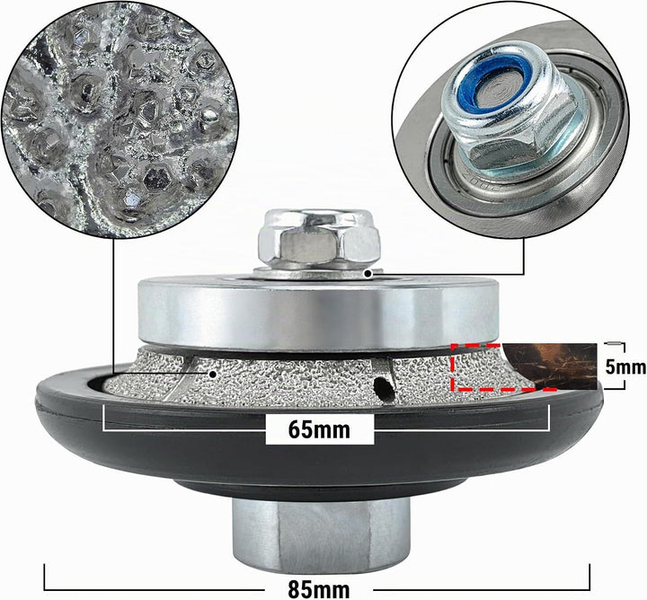 NBB Diamant-Profilscheibe Diamantfräser Fräsbohrer Trennreibahle Profilierungs-Bit für Porzellan Fli