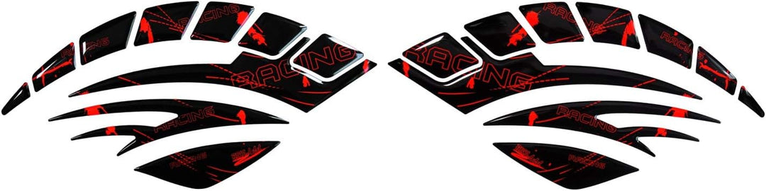 BIKE-label Seitentank Tankpad Racing Neon Rot kompatibel für Honda 800093