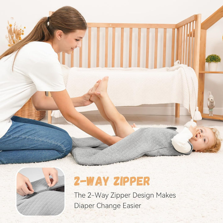 Yoofoss Baby Schlafsack Baumwolle 2.5 TOG Warm Baby Winterschlafsack Weich Babyschlafsack Neugeboren