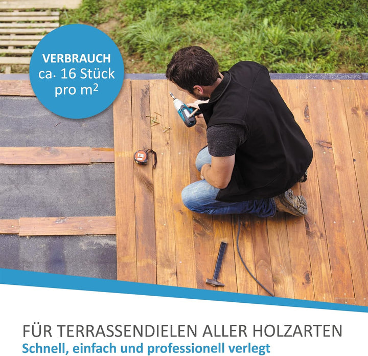 My Plast I 4 mm Fugenbreite - 1000 Stück - offen geriffelt I Terrassen-Abstandhalter – hochwertiger