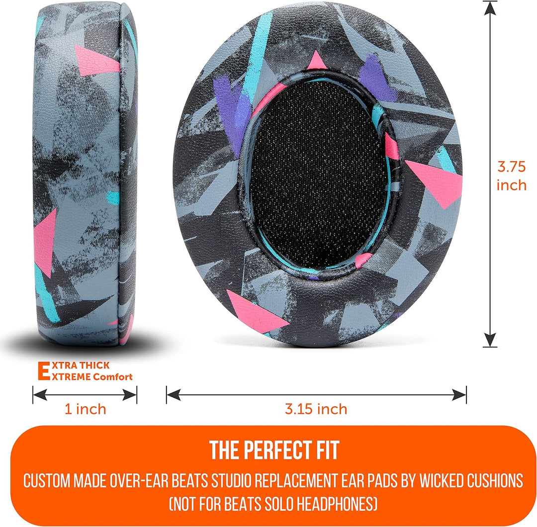 WC Wicked Cushions Ersatz-Ohrpolster für Beats Studio 2 & 3 (B0501, B0500) Wired & Wireless | Passt