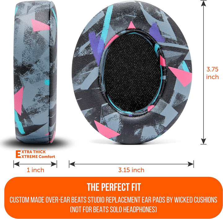 WC Wicked Cushions Ersatz-Ohrpolster für Beats Studio 2 & 3 (B0501, B0500) Wired & Wireless | Passt