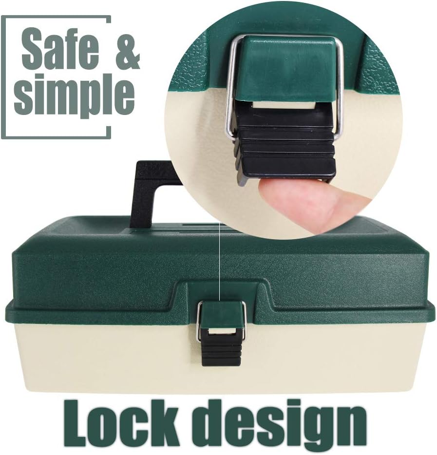 Croch Angelkoffer für Angel Zubehör und Geräte Grün, Grün