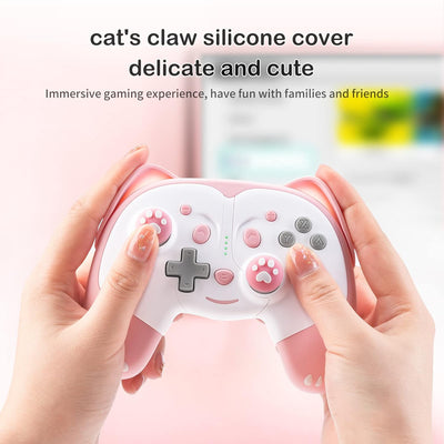AJIJAR Kabelloser Controller kompatibel mit Nintendo Switch/Switch Lite, Bluetooth Pro Controller mi