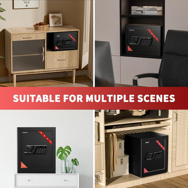 KABISAFE 20L Safe Tresor für Zuhause, Möbeltresor mit Zahlenschloss,Digitaler Tresor mit Herausnehmb
