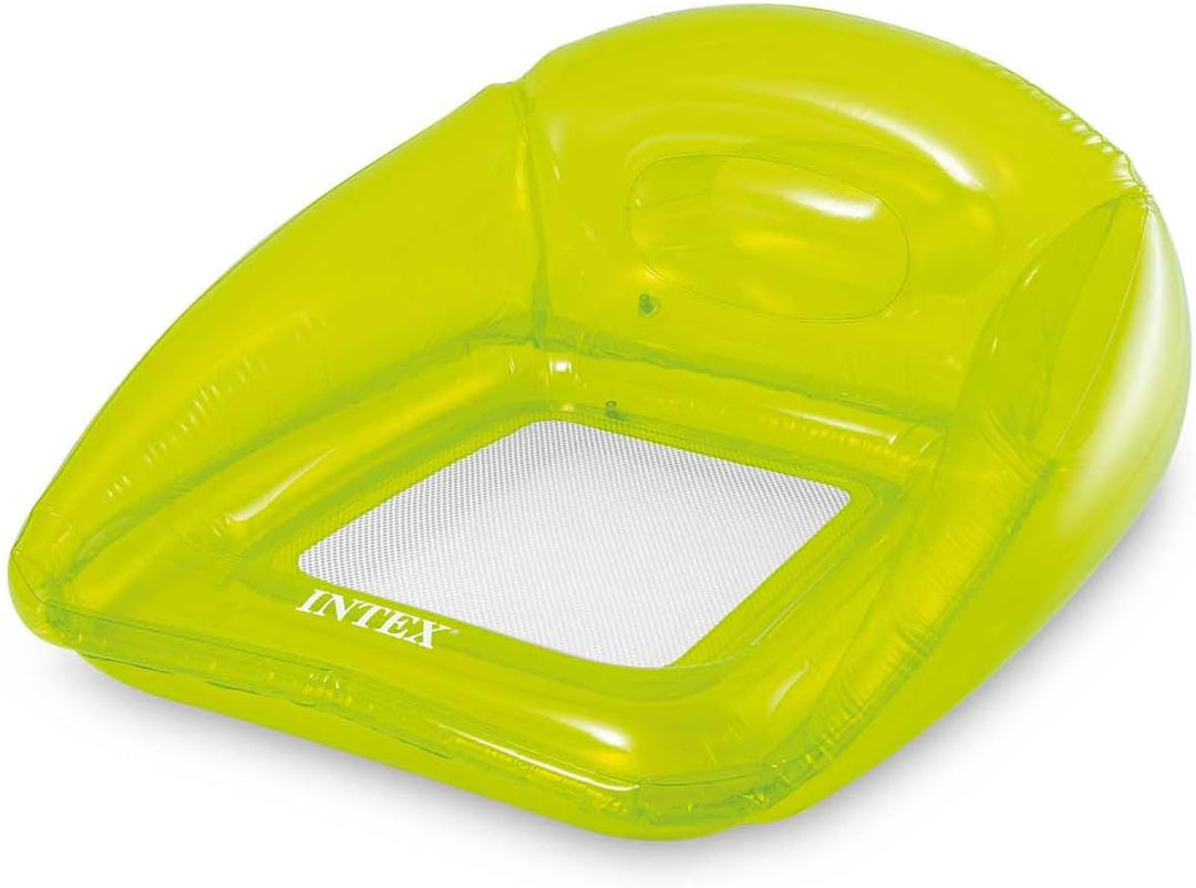Intex 56802EU - Aufblasbarer Stuhl Transparent mit Netz, PVC, Mehrfarbig, 104x102 cm