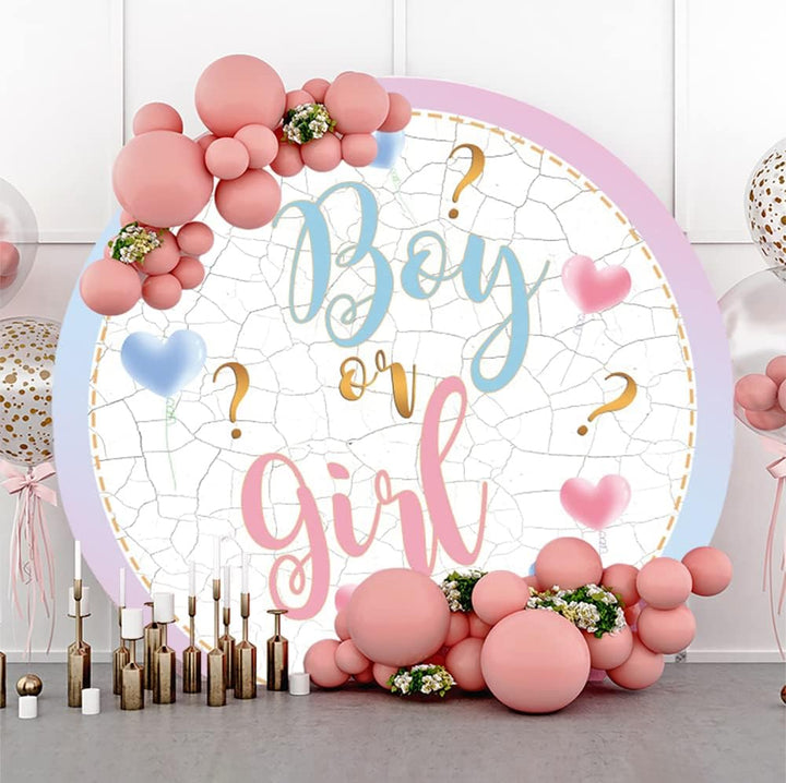 Aoihrraan 150cm Durchmesser Junge Oder Mädchen Runden Fotografie Hintergrund Süsses Rosa Baby Blau L