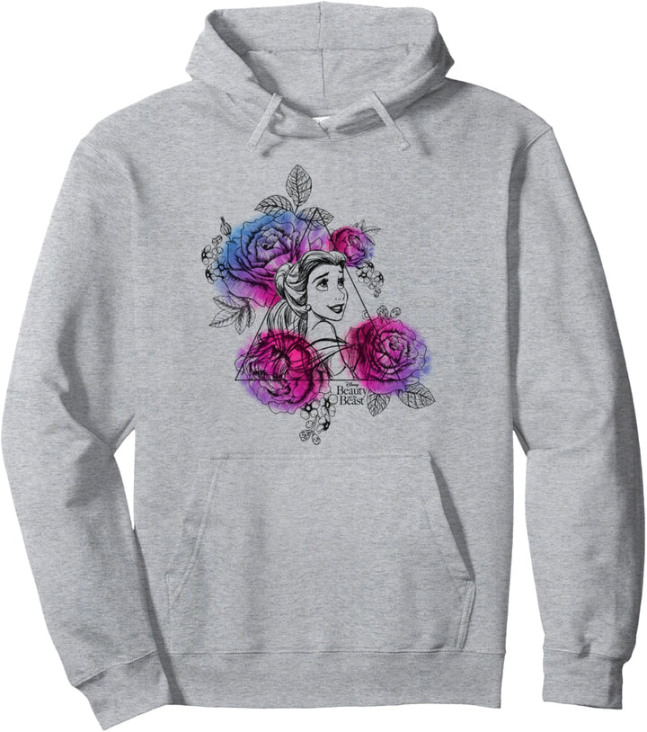 Disney Beauty And The Beast Belle Rose Triangle Pullover Hoodie