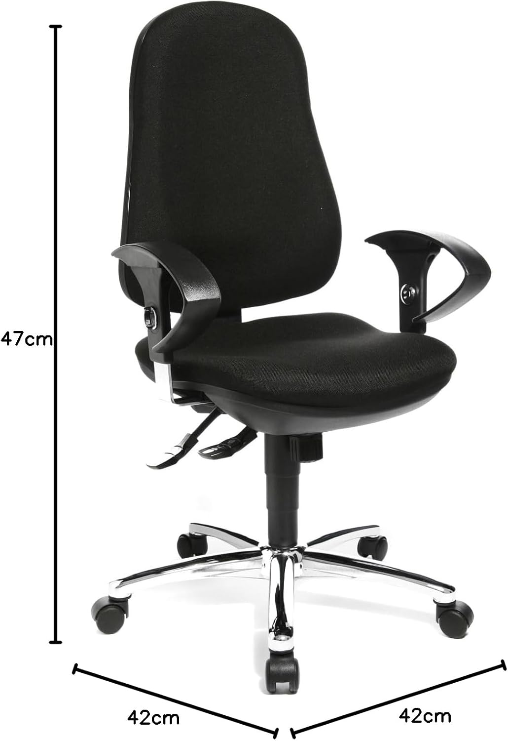 Topstar Support SY, ergonomischer Bürostuhl, Schreibtischstuhl, inkl. höhenverstellbare Armlehnen, B