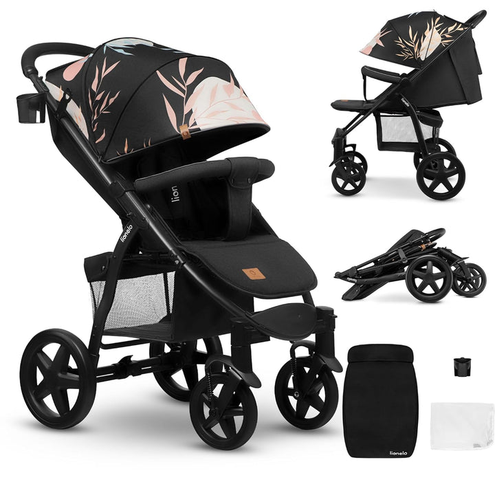 LIONELO Annet Plus Buggy bis 22 kg mit Liegefunktion, Kinderwagen klein zusammenklappbar mit Zubehör