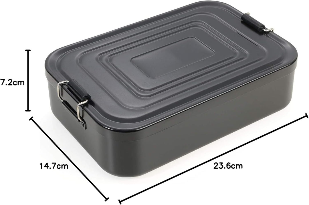 Troika Unisex – Erwachsene Lunchbox, schwarz, Brotdose XL