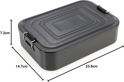 Troika Unisex – Erwachsene Lunchbox, schwarz, Brotdose XL