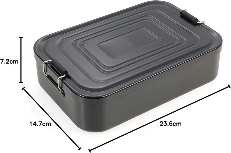 Troika Unisex – Erwachsene Lunchbox, schwarz, Brotdose XL