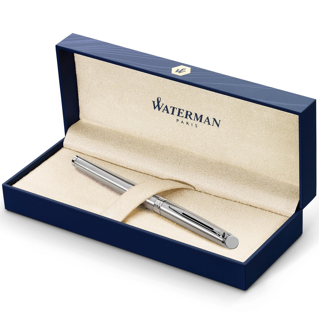 Waterman Hémisphère Füller | Edelstahl mit Chromzierteile | Füllfederhalter mit mittlerer Feder und
