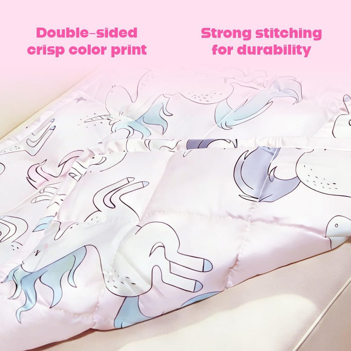 Sleepymoon Gewichtete Lap Pad für Angst und Entspannung (Baumwolle Einhorn, 46 * 54cm-1.4kg) Baumwol