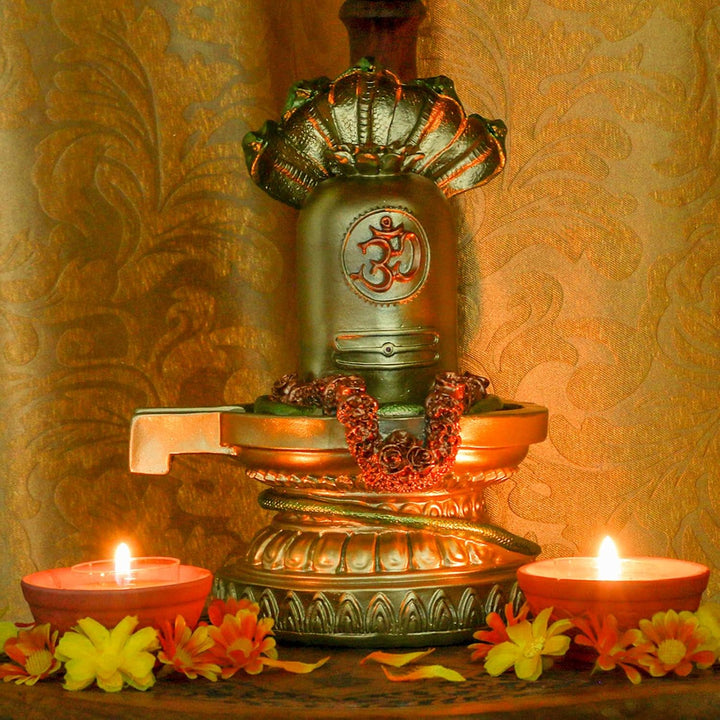 Hindu Idol Shiva Lingam Skulptur – indischer Gott Shiv Ling religiöse Statue Hinduismus Shivling Han