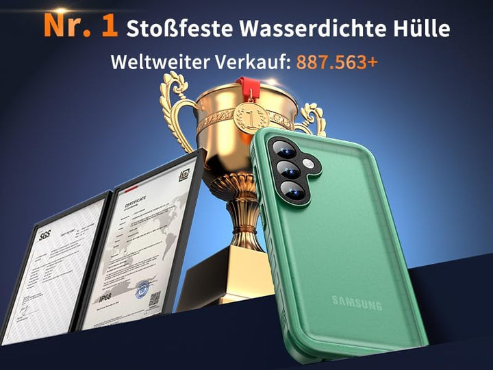 Cozycase TOP Militärschutz 360 Hülle Für Samsung Galaxy S24, Grün | Outdoor Panzerhülle Full Armor C
