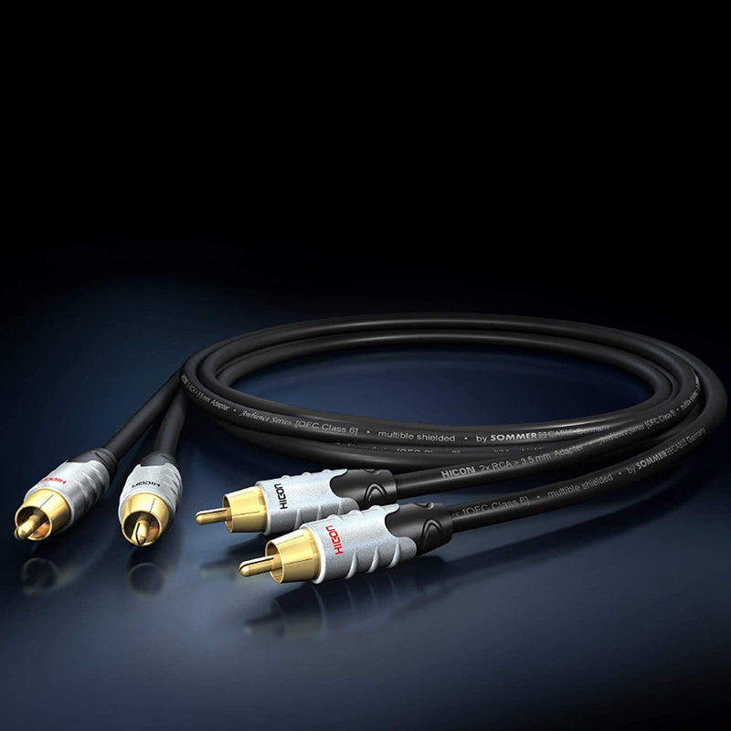 Hicon Ambience 5m Cinchkabel 3-fach geschirmt OFC Class 6 99,9999% Audiokabel Stereo RCA Phono - HIA