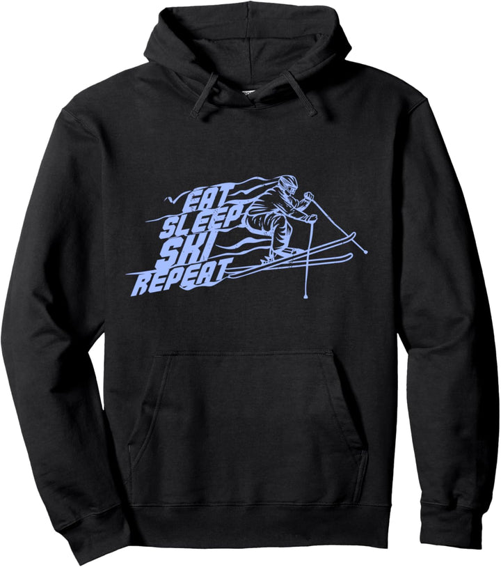 Eat Sleep Ski Repeat Lustiges design für Ski Pullover Hoodie