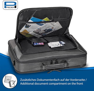 PEDEA Laptoptasche "Premium" Notebook-Tasche bis 17,3 Zoll (43,9 cm) Umhängetasche mit Schultergurt,