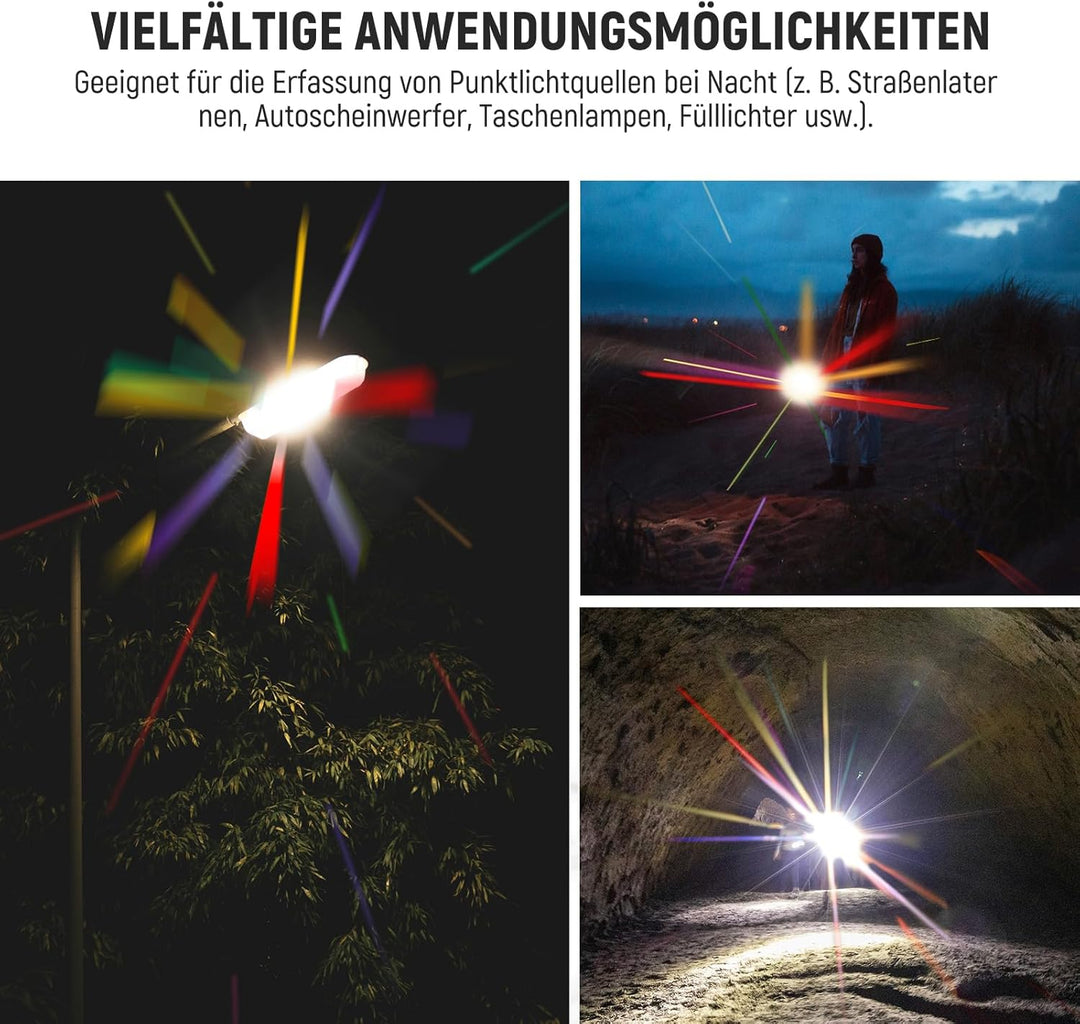 NEEWER Rainbow Star Objektiv Effektfilter Kompatibel mit DJI Osmo Pocket 3 und Creator Combo Zubehör