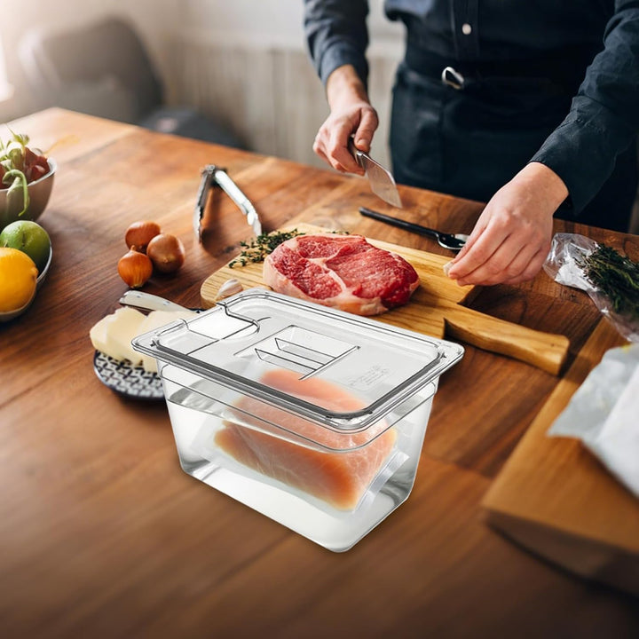 Sous-Vide-Behälter, Tauchkocher, Lebensmittelausrüstung, transparente Box mit luftdichtem Deckel, pr