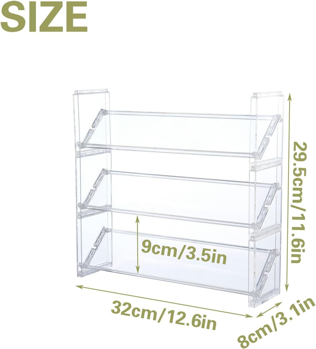 3 Stufiger Acryl Ständer,Kartenständer Präsentationsständer für Aufkleber Sammelkarten Vitrine für A