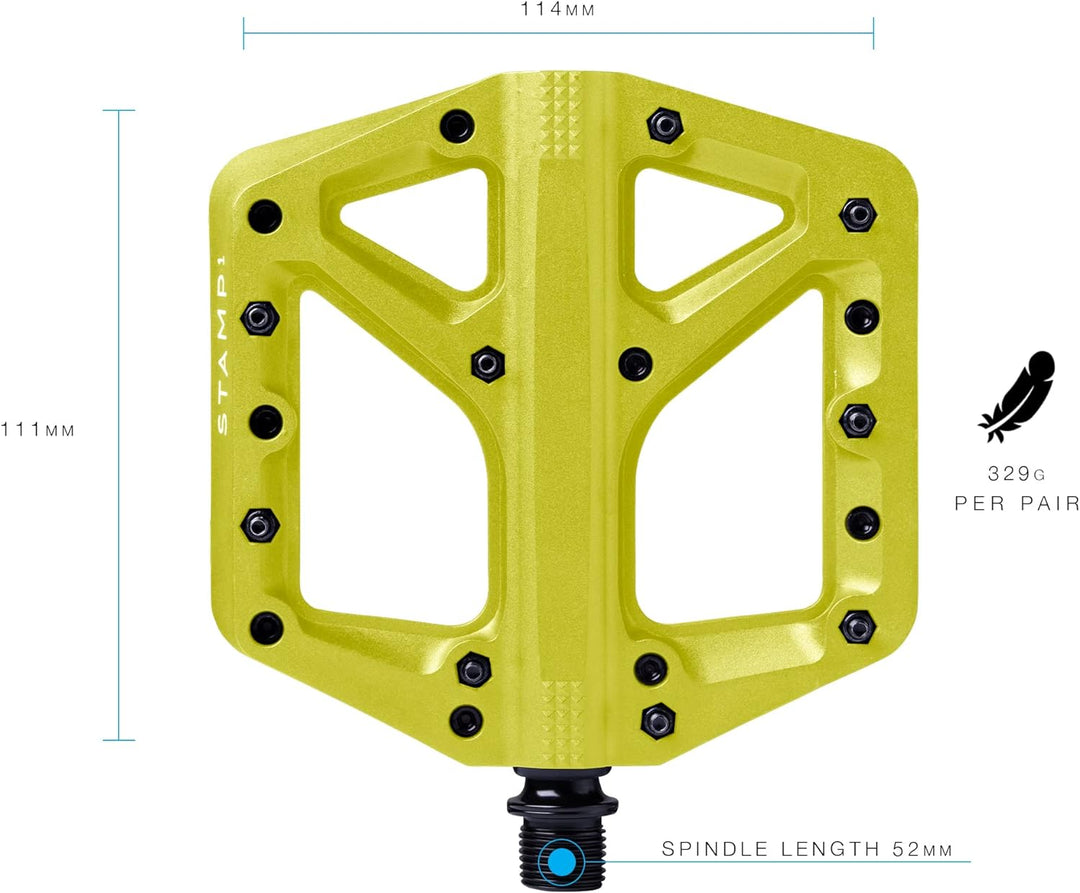 Crankbrothers Stamp Flat BMX/MTB Fahrradpedal – Plattform-Fahrradpedal, minimales Profil, Verstellba