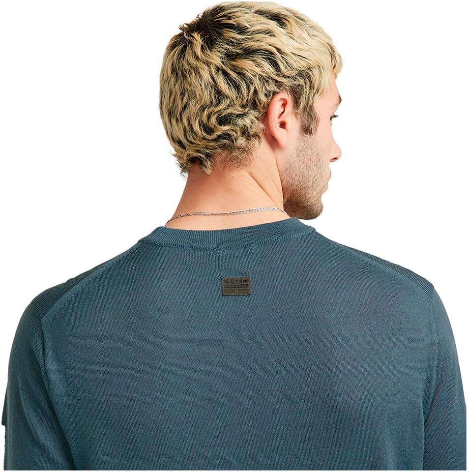 G-STAR Herren Premium Core Knitted Sweater M Blau (Avio D25174-d847-1820), M Blau (Avio D25174-d847-