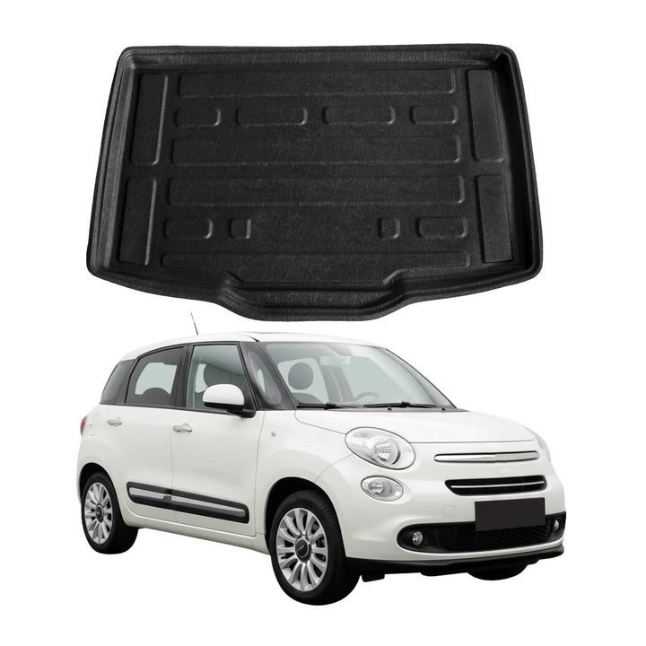 OMAC Kofferraumwanne Laderaumwanne kompatibel mit FIAT 500L 2013-2018 Gummi TPE Schwarz Kofferraumwa
