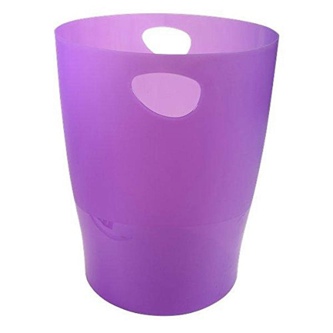 Exacompta 45319D ECOBIN 8er Pack Papierkörbe 15 Liter mit Griffen. Eleganter und robuster Papierkorb