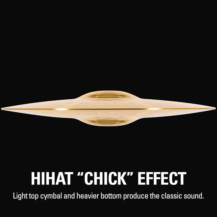 Meinl Cymbals HCS Hihat 15 Zoll (Video) Schlagzeug Becken – Paar – (38,10cm) Messing, Traditionelles