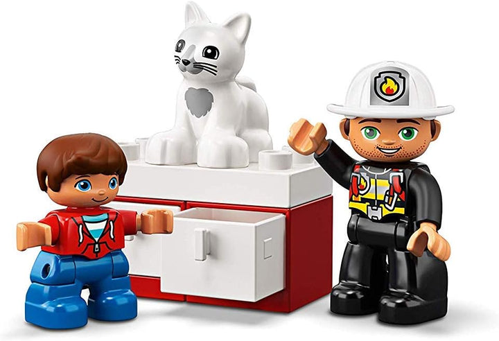 LEGO 10901 DUPLO Feuerwehrauto, Feuerwehr Spielzeug für Kleinkinder im Alter von 2-5 Jahren mit Lich