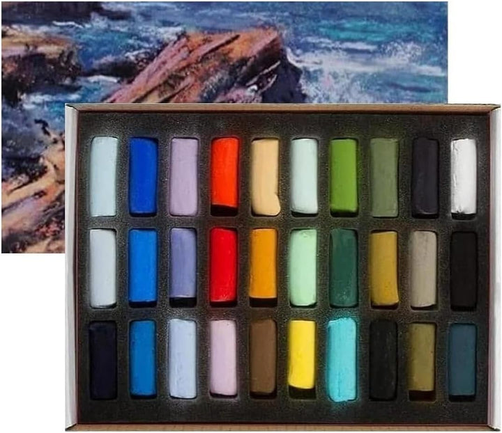 Sennelier Soft Pastel Cardboard Box Set - 30 Half Stick Set Bord de Mer, Plein air, Landschaften set
