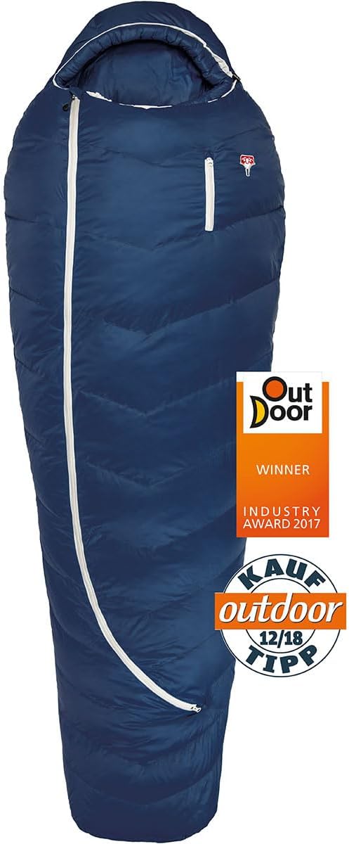 Grüezi-Bag Biopod DownWool Ice 185 Schlafsack blau Körpergrösse bis 185 cm, Körpergrösse bis 185 cm