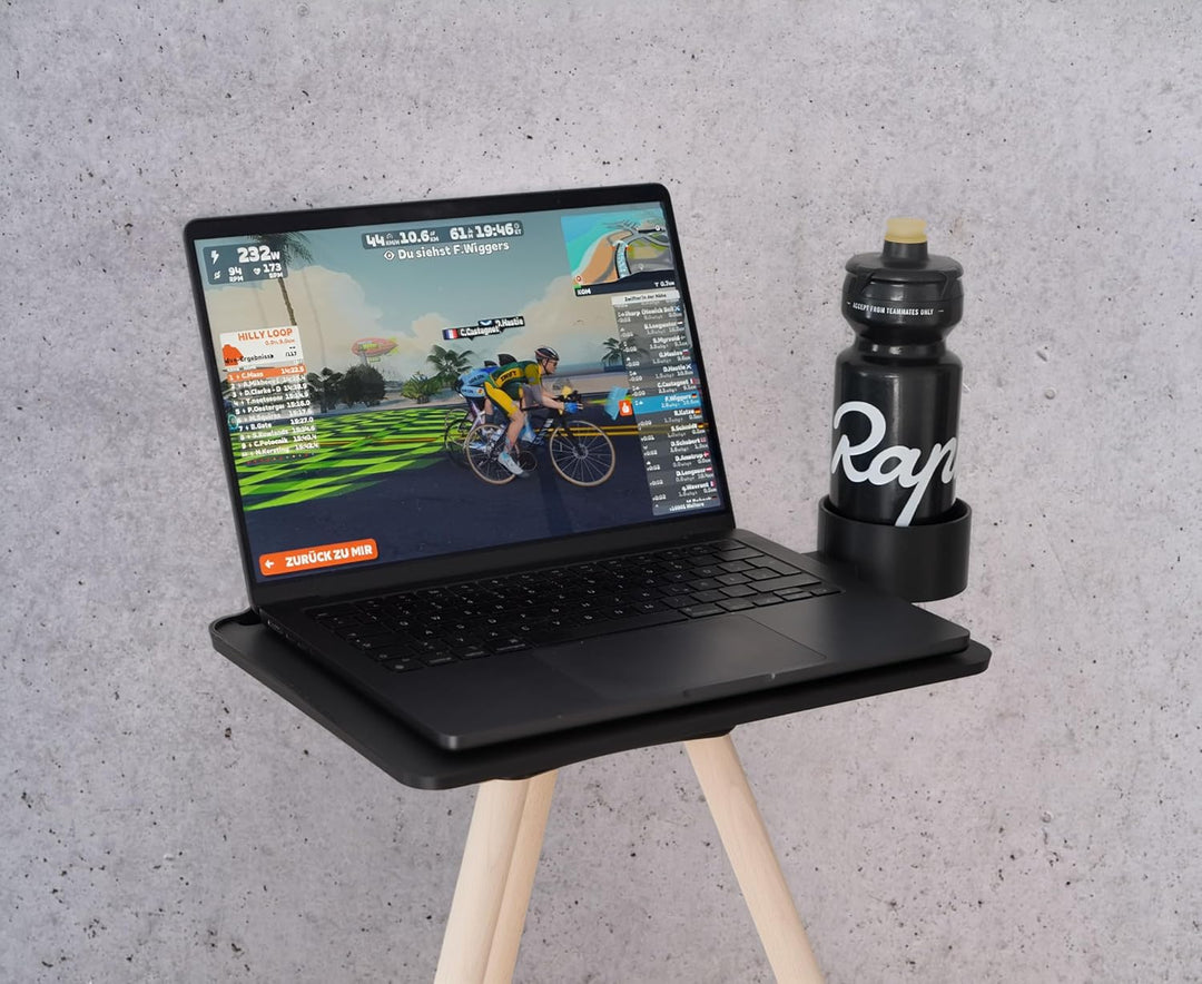 Generisch Bike Trainer Laptop & Tablet Stand inkl. Holzbeine, 3D-Druck Technologie, Perfekt für Zwif